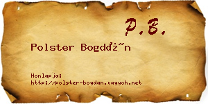 Polster Bogdán névjegykártya